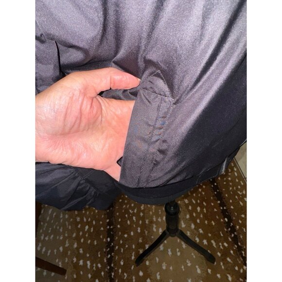 Black Flight Bomber Jacket By Inso Collection L Grunge City Goth Biker Zip Quilt - Picture 9 of 11